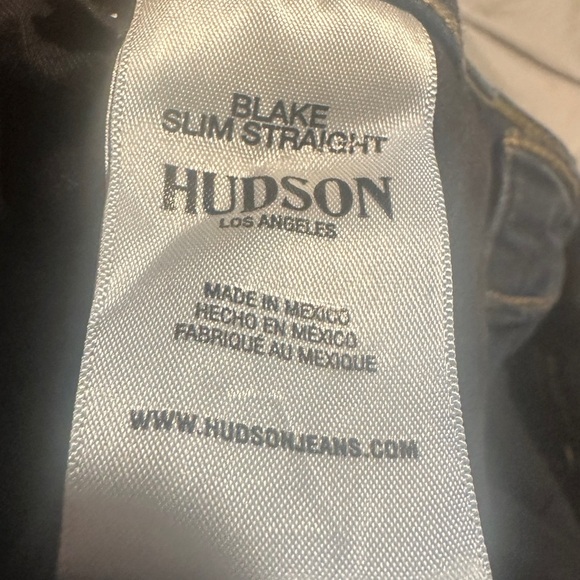 Hudson Jeans Men’s Blake Slim Straight Leg Designer Premium Dark Wash 34 - Picture 10 of 12
